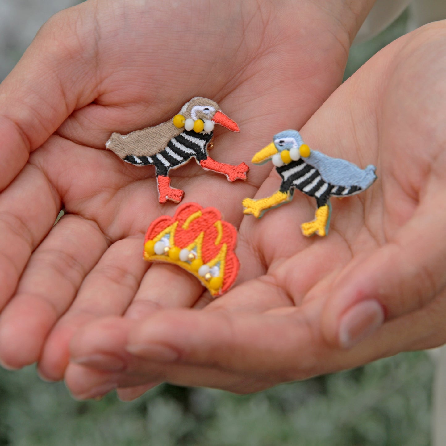 刺繍ブローチ ヤンバルクイナ