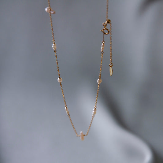 淡水パール ステーションネックレス /14KGF