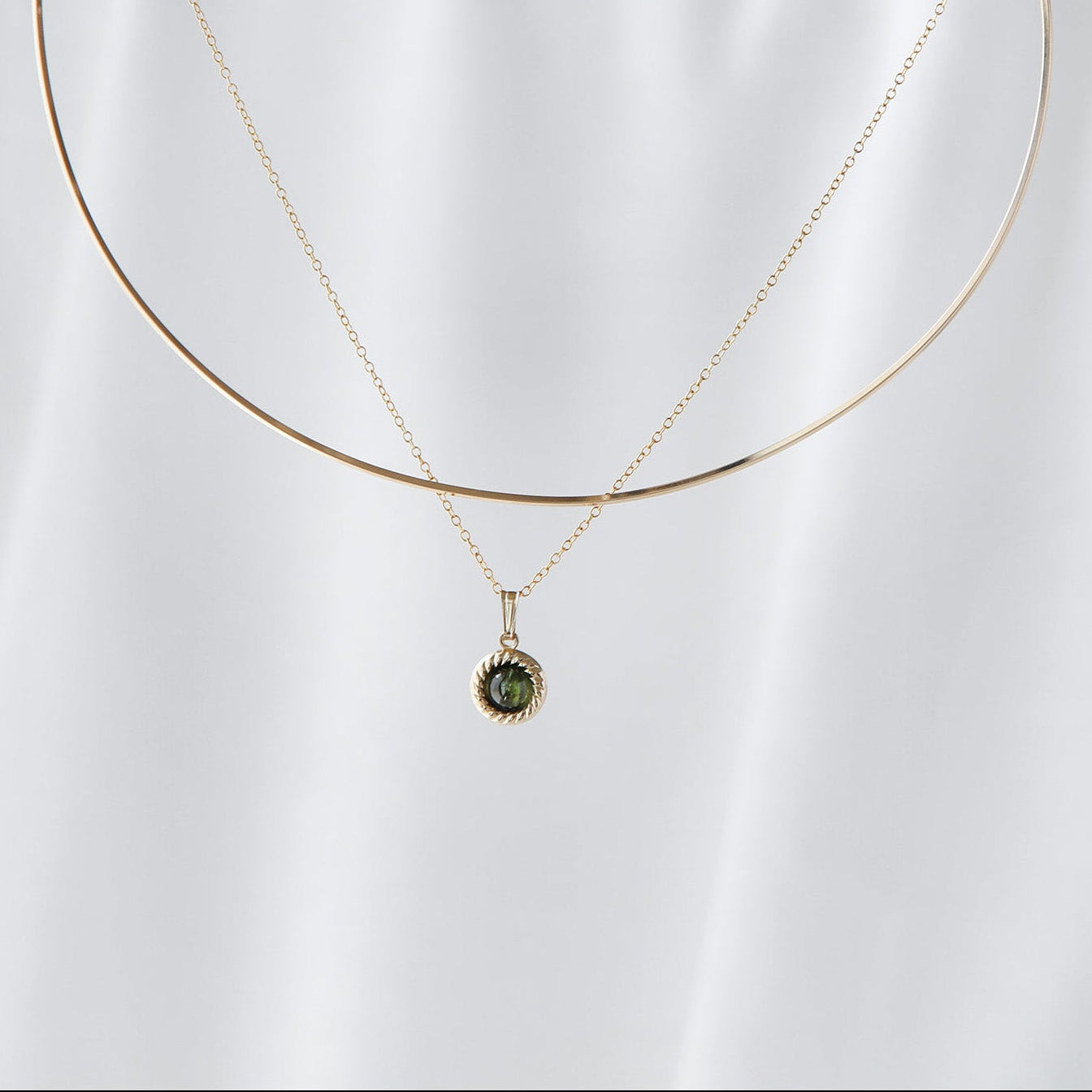 トルマリン ペンダント×チョーカー / 14KGF