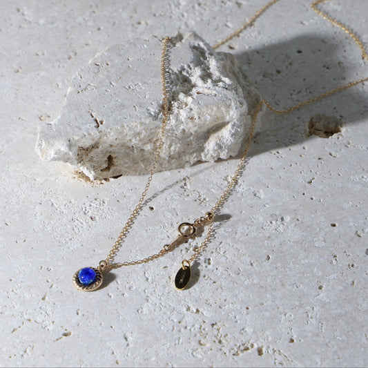 ホタルガラス ツイストネックレス /14KGF