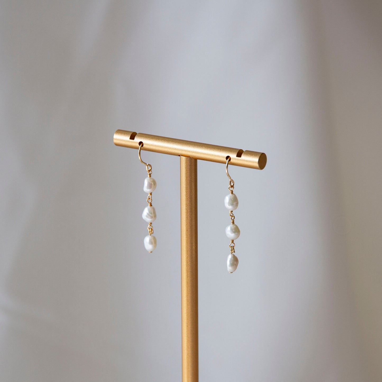 淡水パールピアス /14KGF