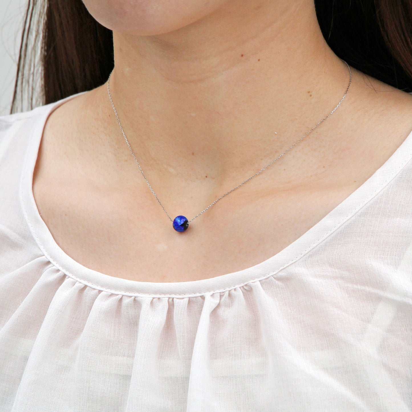 Firefly Glass Pendant/Platinum