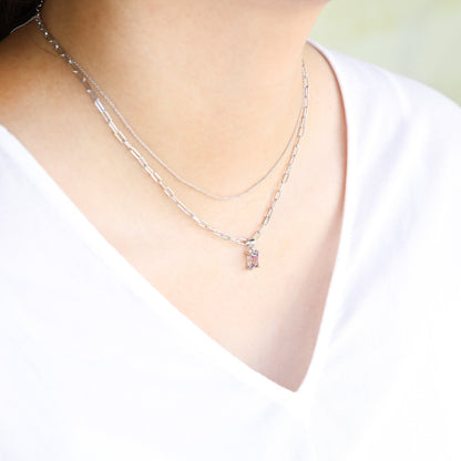 アメントリン ボックスチェーン ネックレス / Silver925