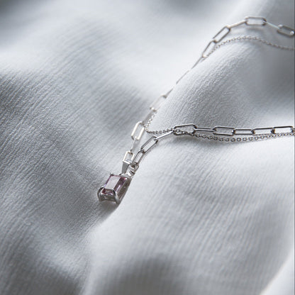 アメントリン ボックスチェーン ネックレス / Silver925