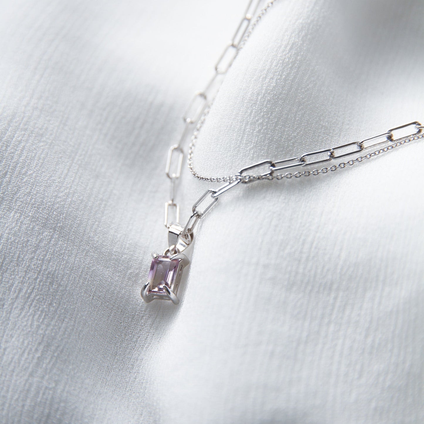 アメントリン ボックスチェーン ネックレス / Silver925