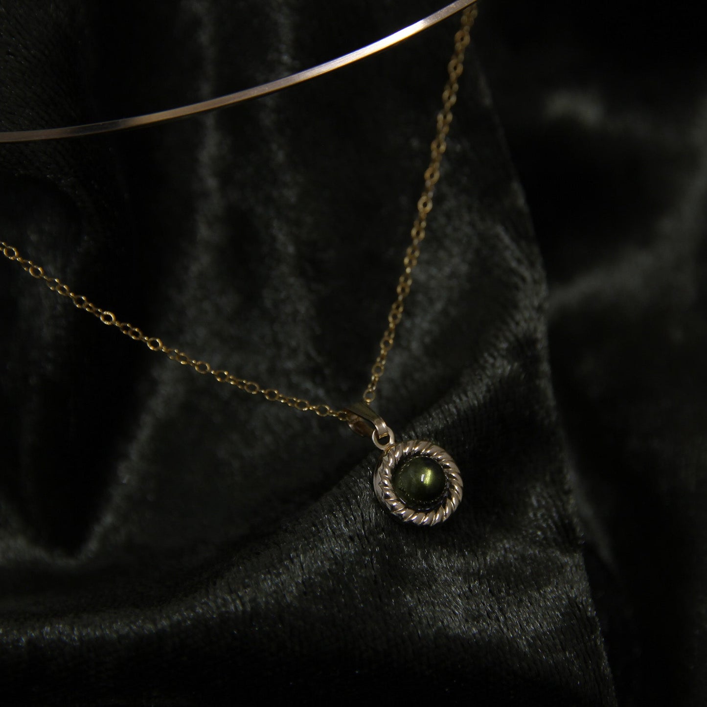 トルマリン ペンダント×チョーカー / 14KGF