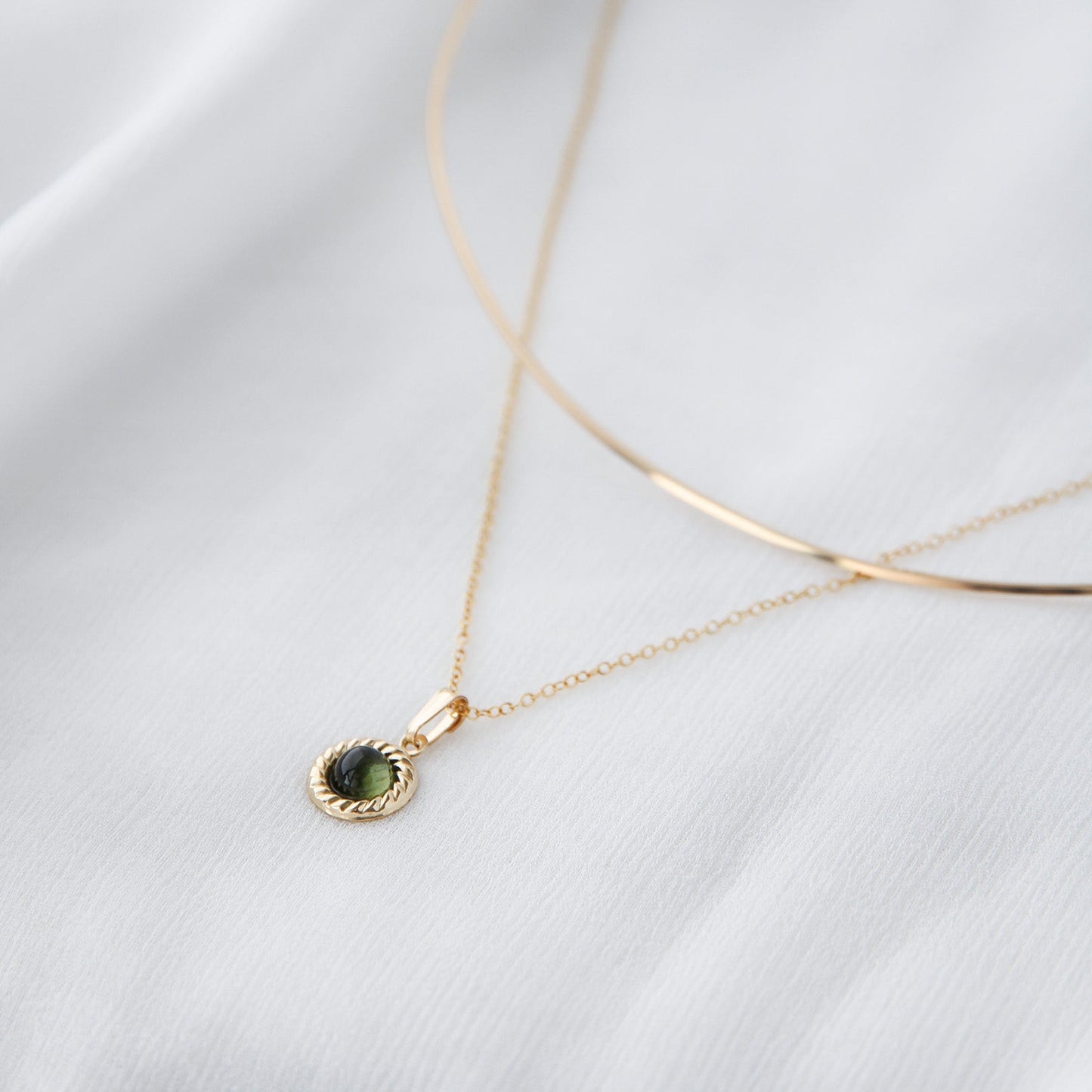 トルマリン ペンダント×チョーカー / 14KGF