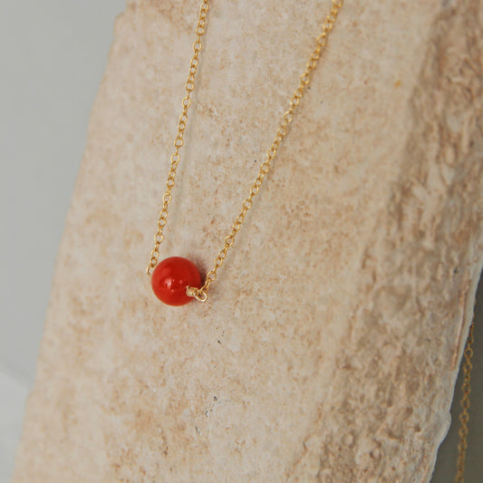 Mediterranean Coral Necklace/14KGF