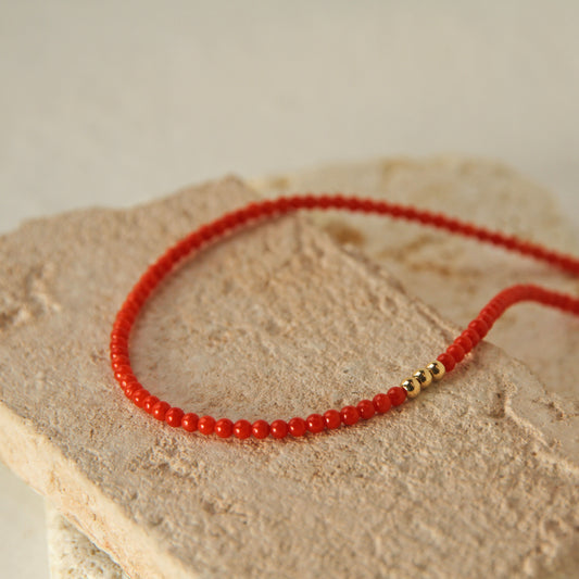 Mediterranean Coral Necklace/14KGF