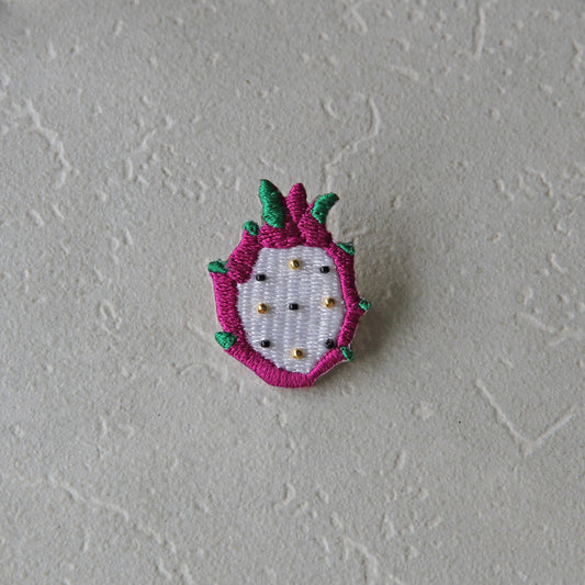 Embroidered brooch dragon fruit