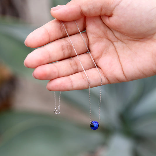 Firefly Glass Pendant/Platinum